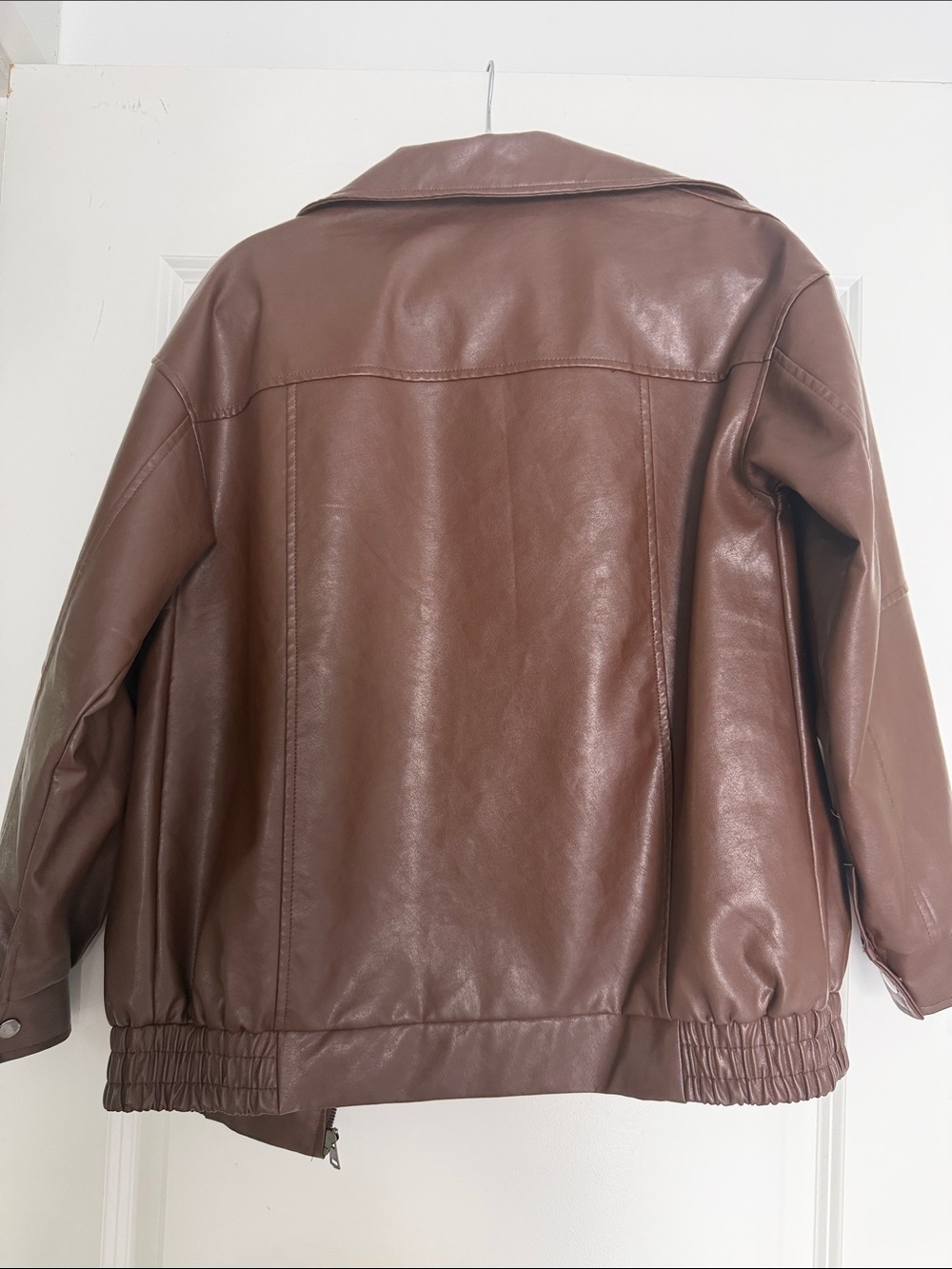 Brown oversized faux jacket XS - Picture 4 of 7
